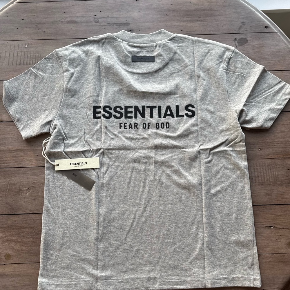 New Essentials Fear of God SS22 Dark Oatmeal Tee Sizes S, M, L - Picture 2 of 9